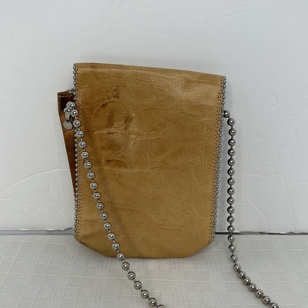 Nina Arjani Leatherock Leather Purse Turquoise Stones and silver Beaded Trim - Picture 2 of 8